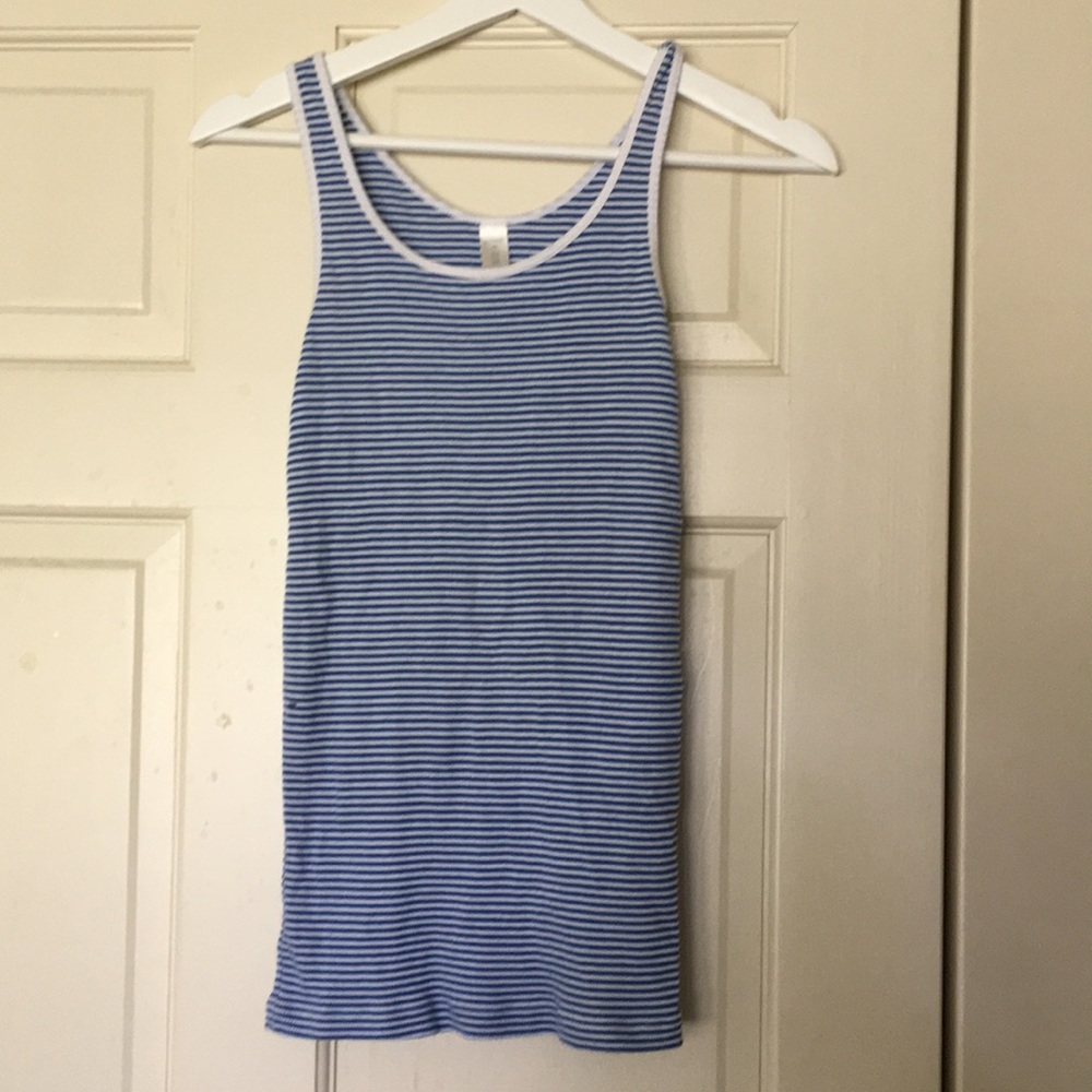 J. CREW XS Blue/White Tank Top